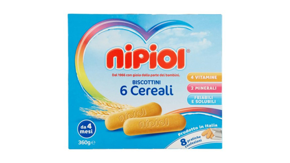 Nipiol Biscottini 6 Cereali Gr 360