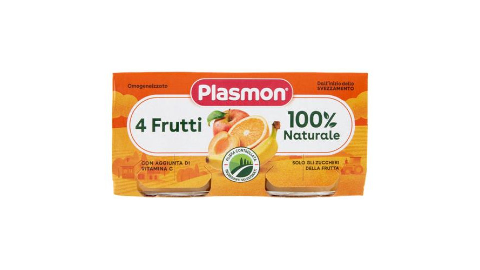 Plasmon Omogeneizzato 4 Frutti 2 x 80 g