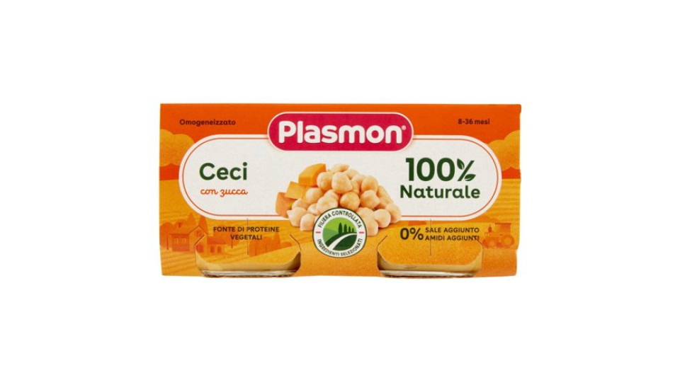 Plasmon Omogeneizzato Ceci con zucca 2 x 80 g