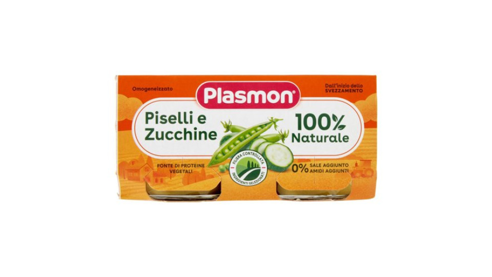 Plasmon Omogeneizzato Piselli e Zucchine 2 x 80 g