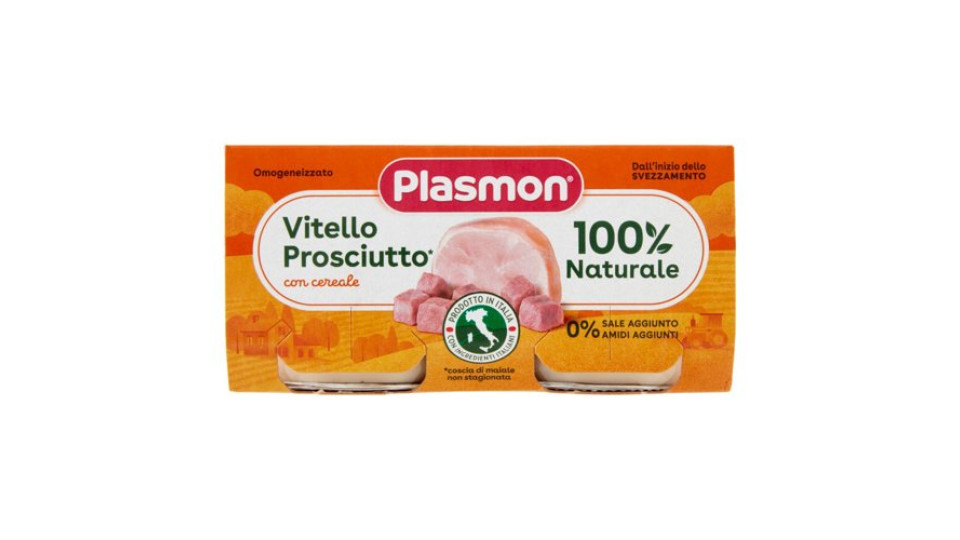 Plasmon Omogeneizzato Vitello Prosciutto* con cereale 2 x 80 g