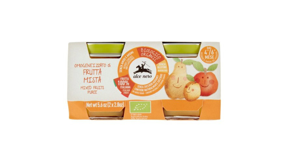 alce nero Omogeneizzato di Frutta Mista 2 x 80 g