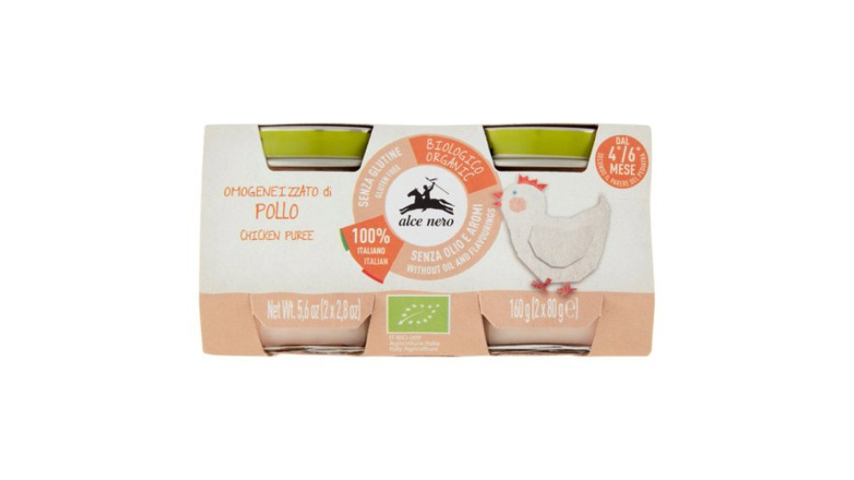 alce nero Omogeneizzato di Pollo 2 x 80 g
