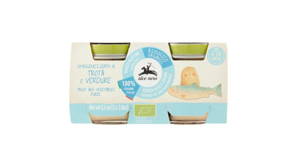 alce nero Omogeneizzato di Trota e Verdure 2 x 80 g