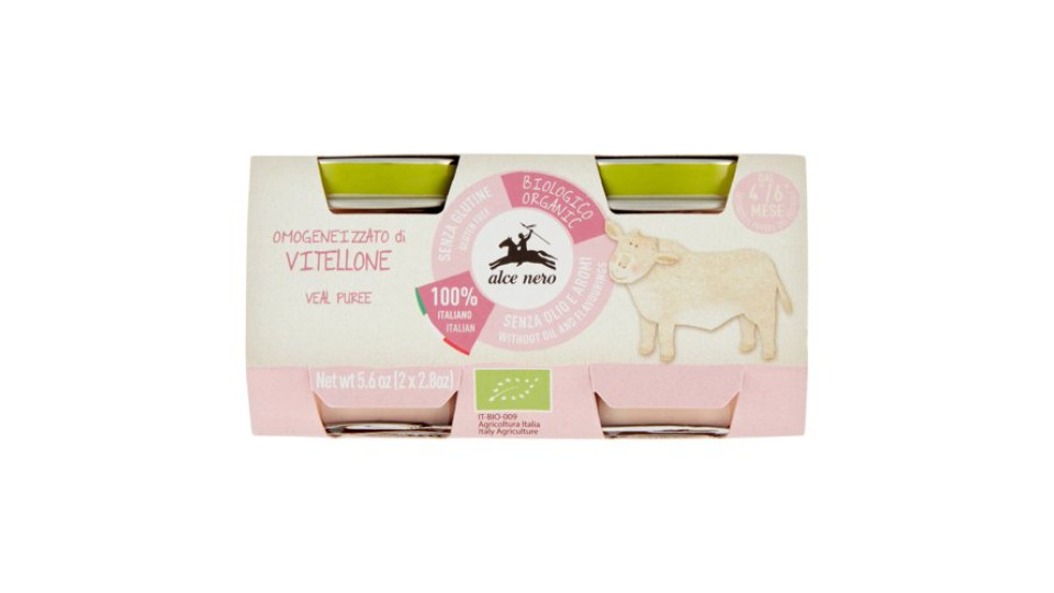 alce nero Omogeneizzato di Vitellone 2 x 80 g