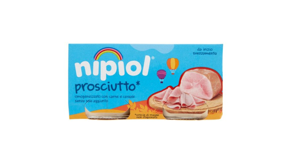 nipiol prosciutto* omogeneizzato con carne e cereale 2 x 80 g