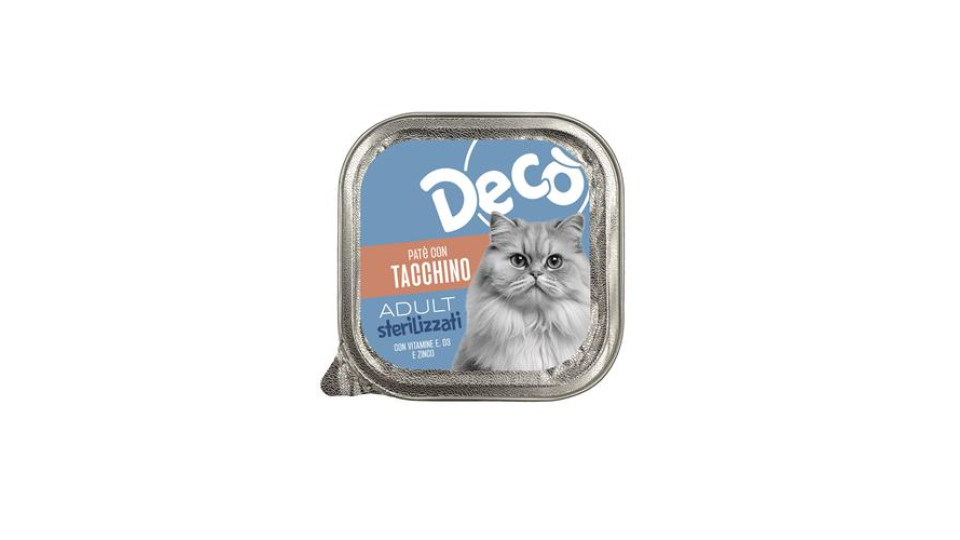 Decò patè con tacchino per gatti sterilizzati