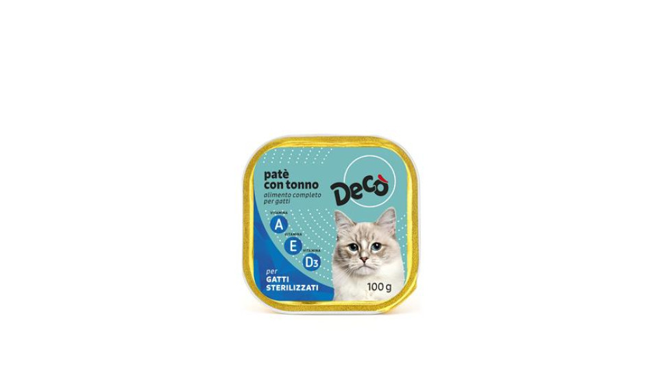 Decò patè con tonno per gatti sterilizzati