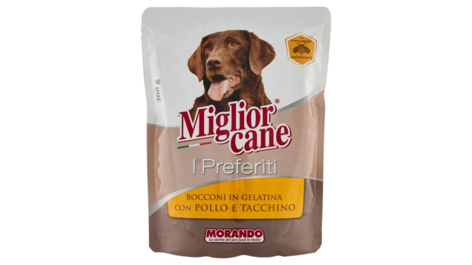 Migliorcane I Preferiti Bocconi in Gelatina con Pollo e Tacchino 300 g