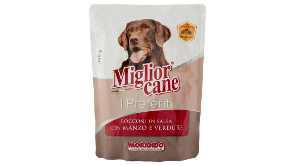 Migliorcane I Preferiti Bocconi in Salsa con Manzo e Verdure 300 g