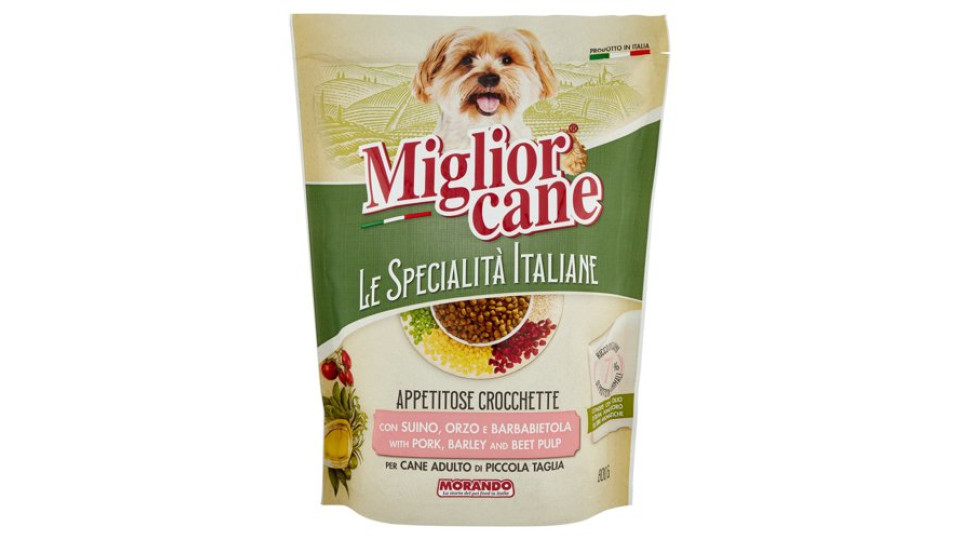 Migliorcane Le Specialità Italiane Crocchette Suino,Orzo,Barbabietola Cane Adulto Piccola Tagl. 800G