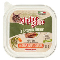 Migliorgatto Le Specialità Italiane Polpettone con Pollo, Carote e Fagiolini 100 G