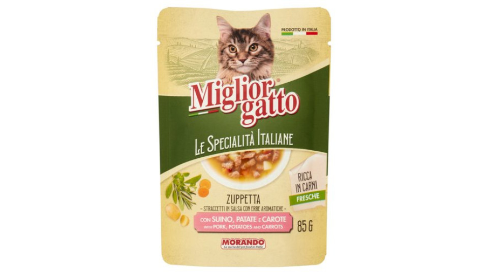Migliorgatto Le Specialità Italiane Zuppetta con Suino, Patate e Carote 85 G