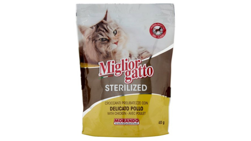 Migliorgatto Sterilized Croccanti Prelibatezze con Delicato Pollo 400 g