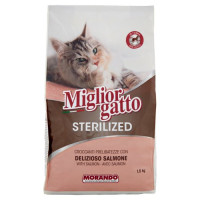 Migliorgatto Sterilized Croccanti Prelibatezze con Delizioso Salmone 1,5 kg