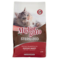 Migliorgatto Sterilized Croccanti Prelibatezze con Gustoso Manzo 1,5 kg