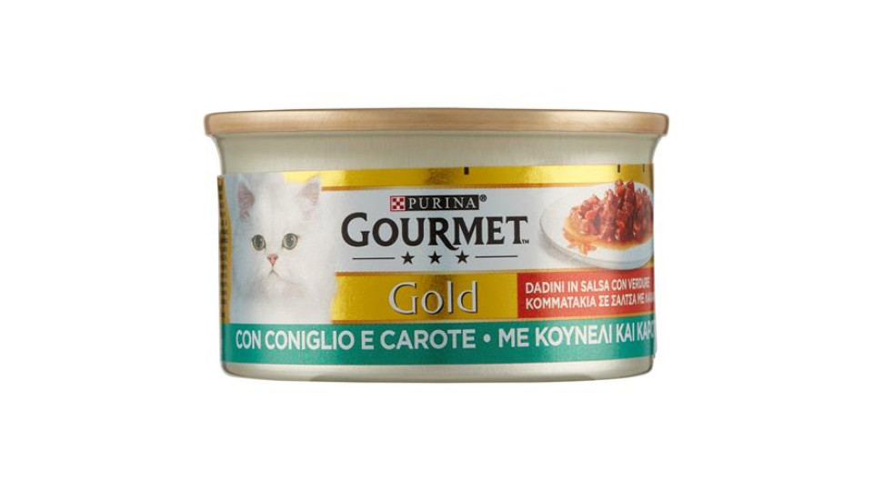 PURINA GOURMET Gold Dadini in Salsa con Verdure con Coniglio e Carote 85 g