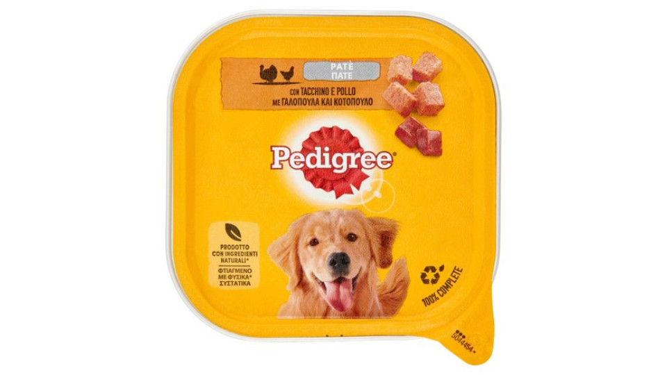 Pedigree Cibo Umido Cane Patè con Tacchino e Pollo 300 g