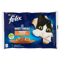 Purina Felix Le Ghiottonerie Cibo Umido per Gatti con Coniglio e Agnello 4x85 g