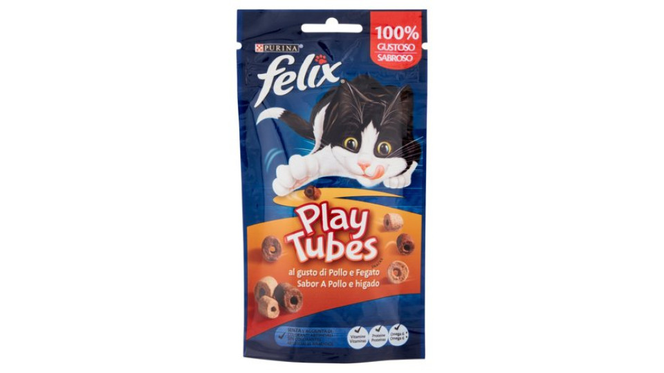 Purina Felix Playtubes Snack Gatto Pollo e Fegato 50g