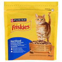 Purina Friskies Cibo per Gatti Sterilizzati con Pollo, Tacchino e verdure 375 g