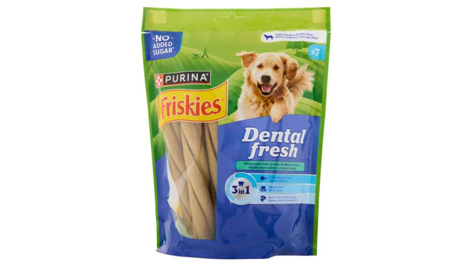 Purina Friskies Dental fresh Snack igiene orale Cane Medium Large 180 g