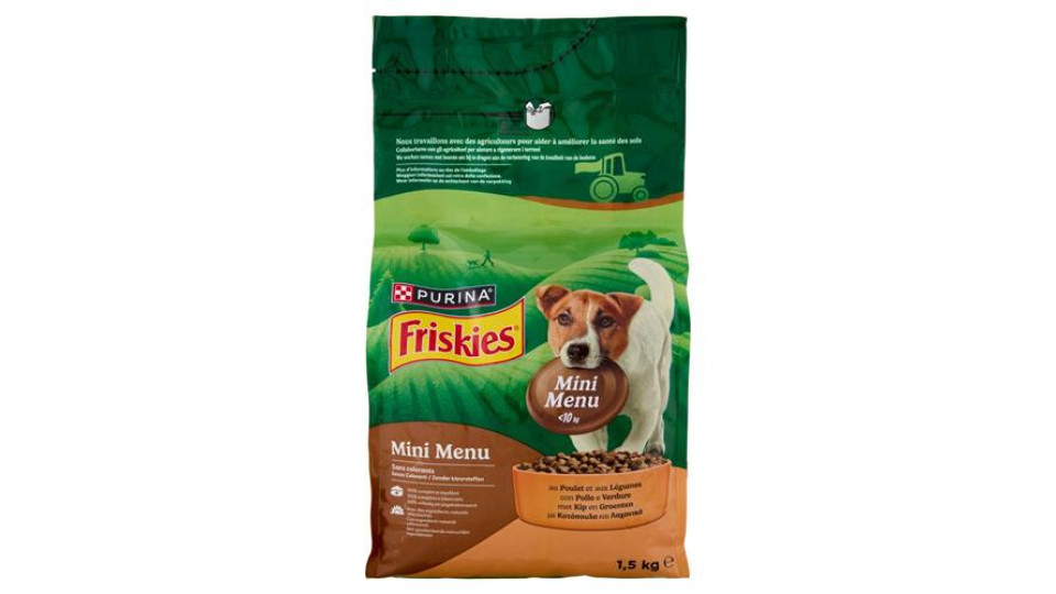 Purina Friskies MiniMenù Crocchette per Cani con pollo e verdure 1,5 Kg