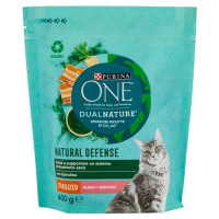 Purina One Dual Nature Cibo per Gatti Sterilizzati Salmone e Spirulina naturale 400 g