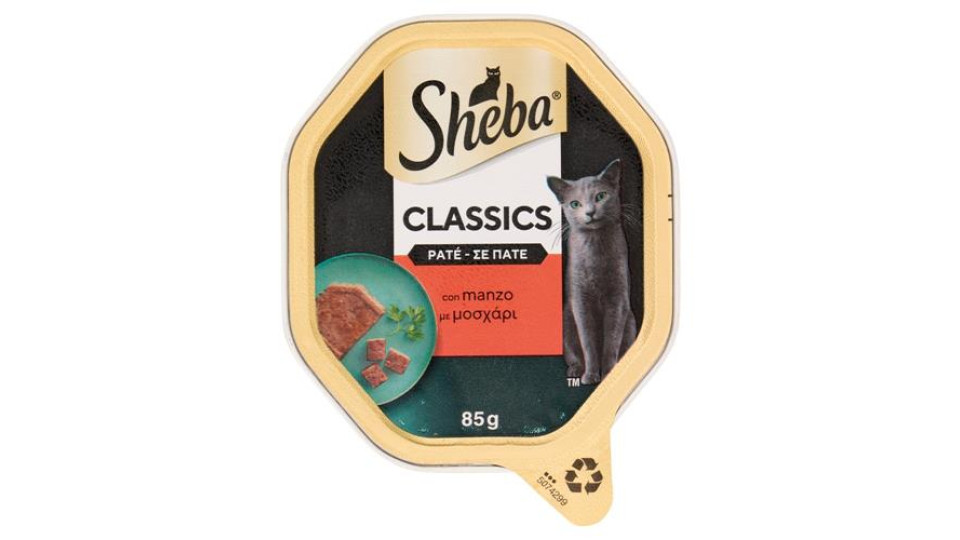 Sheba Classics Patè cibo umido gatto con Manzo 85g