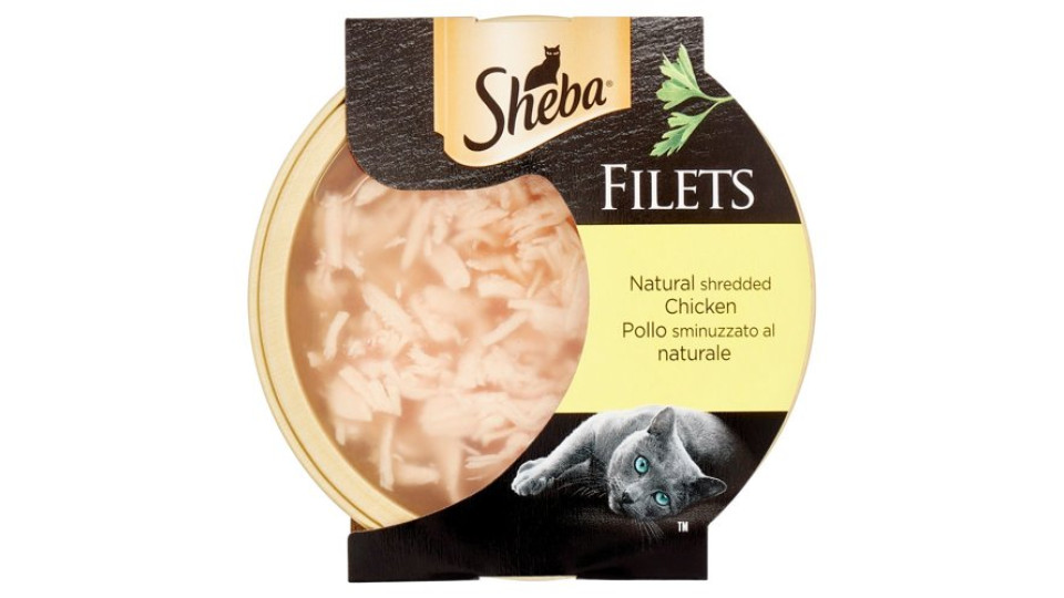 Sheba Filets Cibo Umido Gatto con Pollo sminuzzato al naturale 60 g