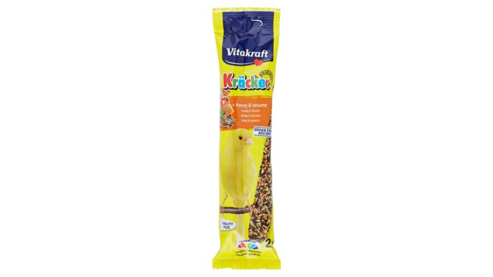 Vitakraft Kräcker + Miele & sesamo canarini 2 pezzi 60 g