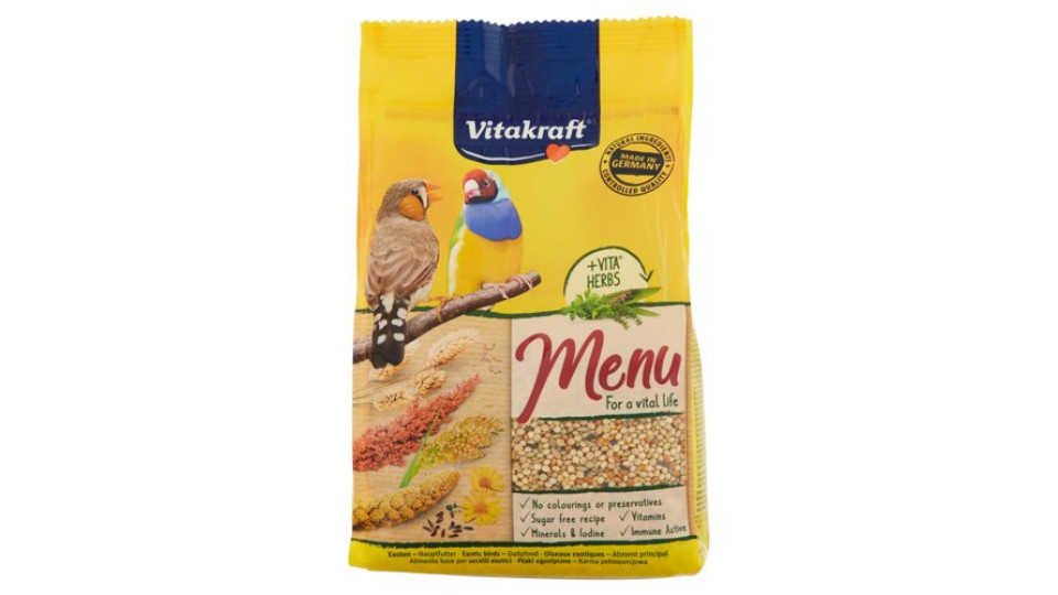 Vitakraft Menu Alimento base per uccelli esotici 500 g
