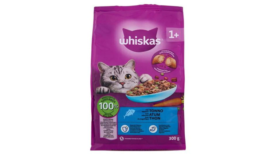 Whiskas Crocchette Cibo Secco Gatto con delizioso Tonno 300 g