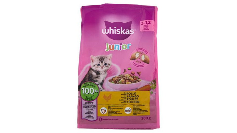 Whiskas Junior Crocchette con delizioso Pollo 300 g