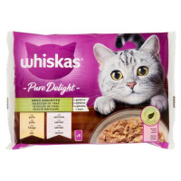 Whiskas Pure Delight Menù Assortito in gelatina con pollo, con salmone 4 x 85 g