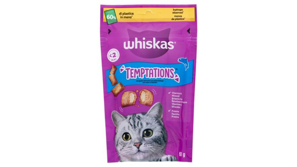 Whiskas Snack Gatto Temptations Salmone 60 g