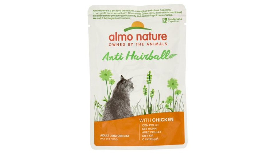 almo nature Anti Hairball Adult & Mature Cat con Pollo 70 g