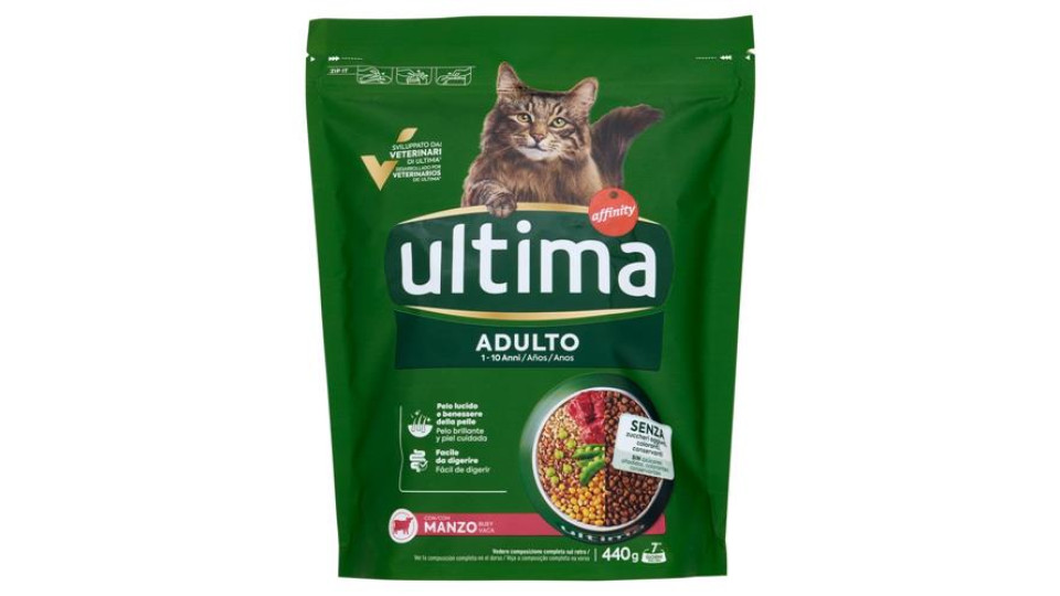 ultima Cat Adulto 1-10 Anni Manzo 440 g