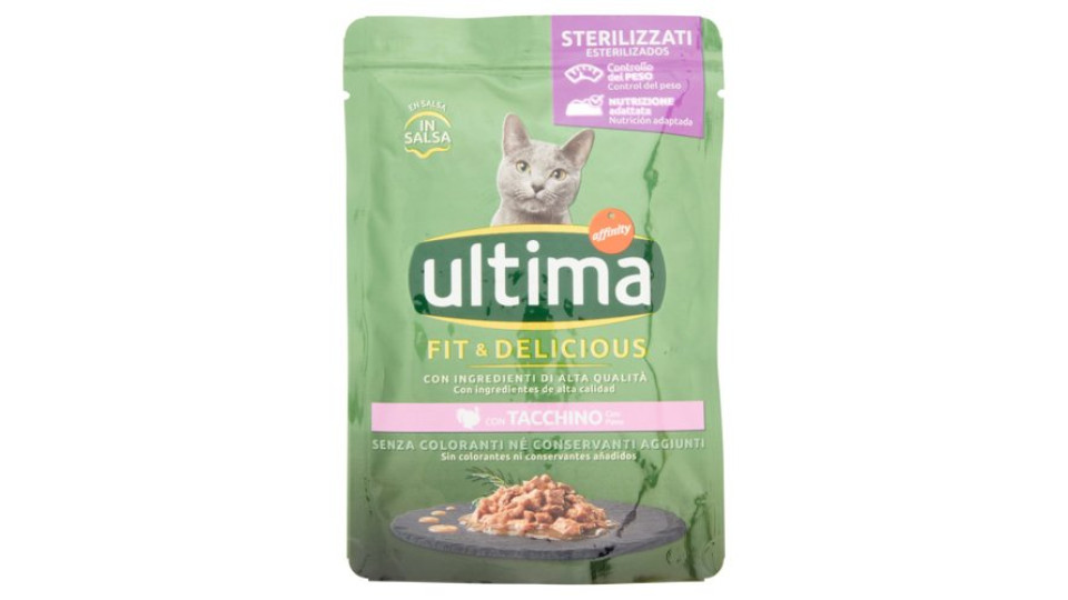 ultima Cat Sterilizzati Fit & Delicious con Tacchino in Salsa 85 g