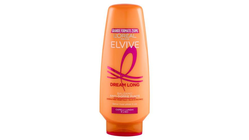 Elvive Dream Long Balsamo Anti-Doppie Punte, per Capelli Lunghi e Lisci, 250 ml