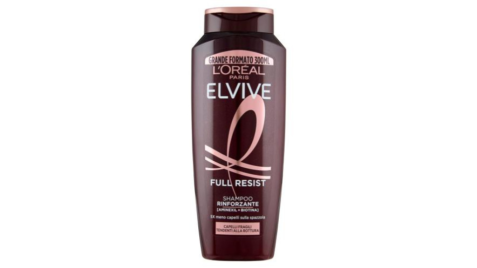 Elvive Full Resist Shampoo Rinforzante, per Capelli Fragili Tendenti alla Rottura, 300 ml