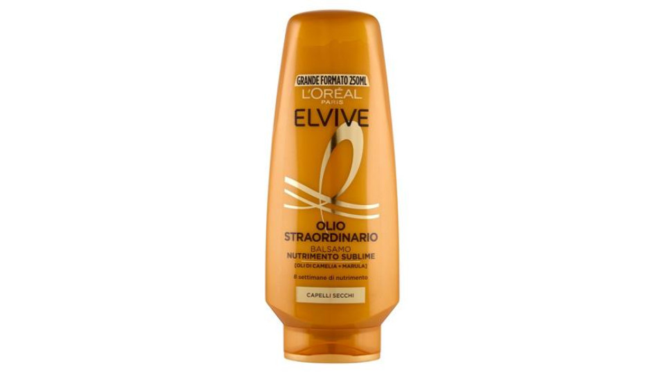 Elvive Olio Straordinario Balsamo Nutrimento Sublime, per Capelli Secchi, 250 ml