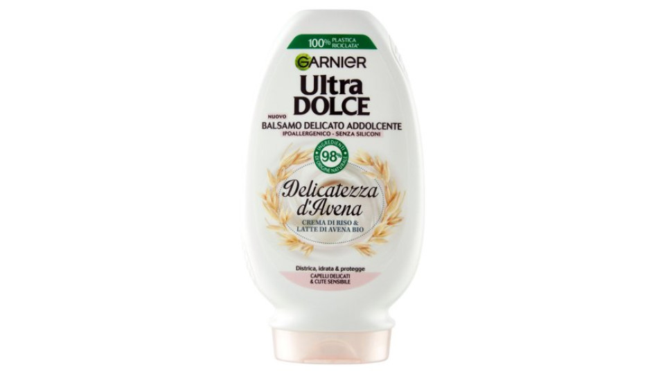 Garnier Ultra Dolce Balsamo Delicatezza D'Avena per capelli delicati, senza parabeni, 200 ml