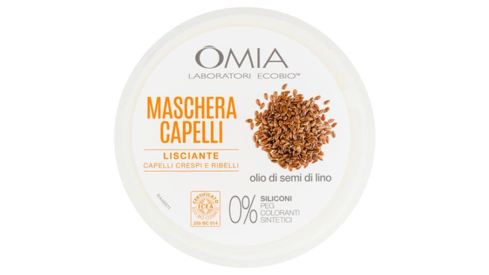 Omia Laboratori Ecobio Maschera Capelli Lisciante olio di semi di lino 250 ml