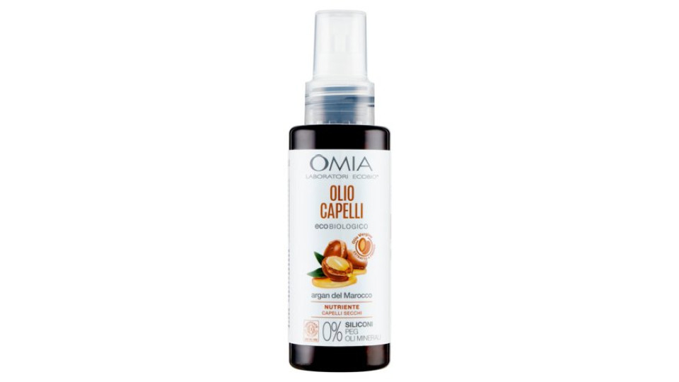 Omia Laboratori Ecobio eco Biologico Olio Capelli argan del Marocco Nutriente 100 ml