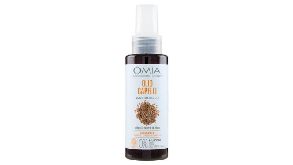 Omia Laboratori Ecobio eco Biologico Olio Capelli olio di semi di lino Lisciante 100 ml