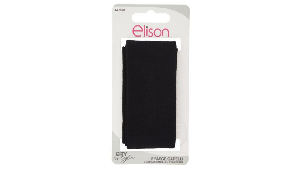 elison City Style Fasce Capelli Classic Black 2 pz