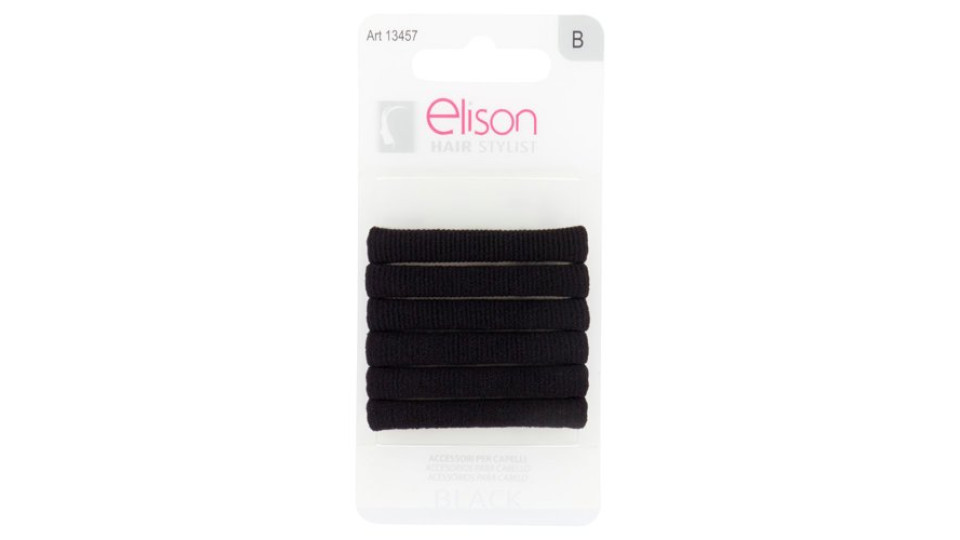 elison Hair Stylist Elastici Black