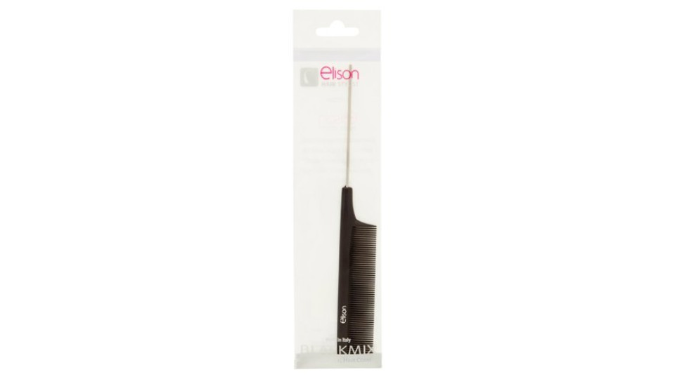 elison Hair Stylist Professional Hair Comb Pettine con coda in metallo Blackmix