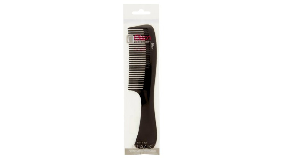 elison Hair Stylist Professional Hair Comb Pettine pro scioglinodi con manico Black